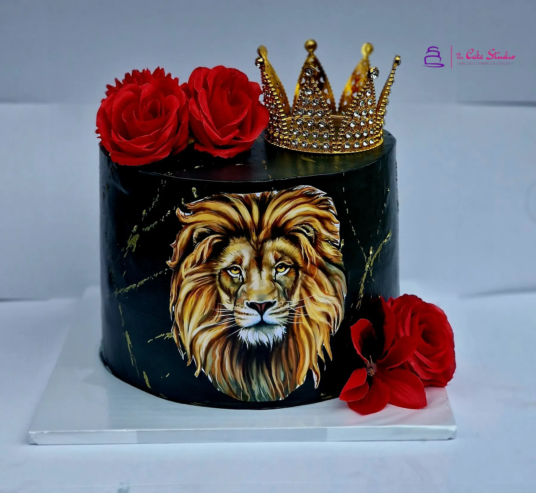 A marble cake with vanilla and chocolate batters swirled, baked by The Cake Studio Harare