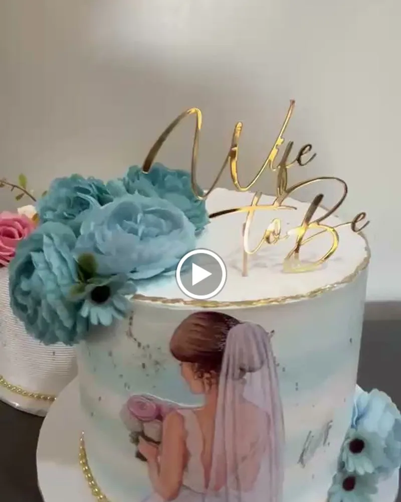 A bridal shower lemon cake reading Wife To Be, made by The Cake Studio Harare