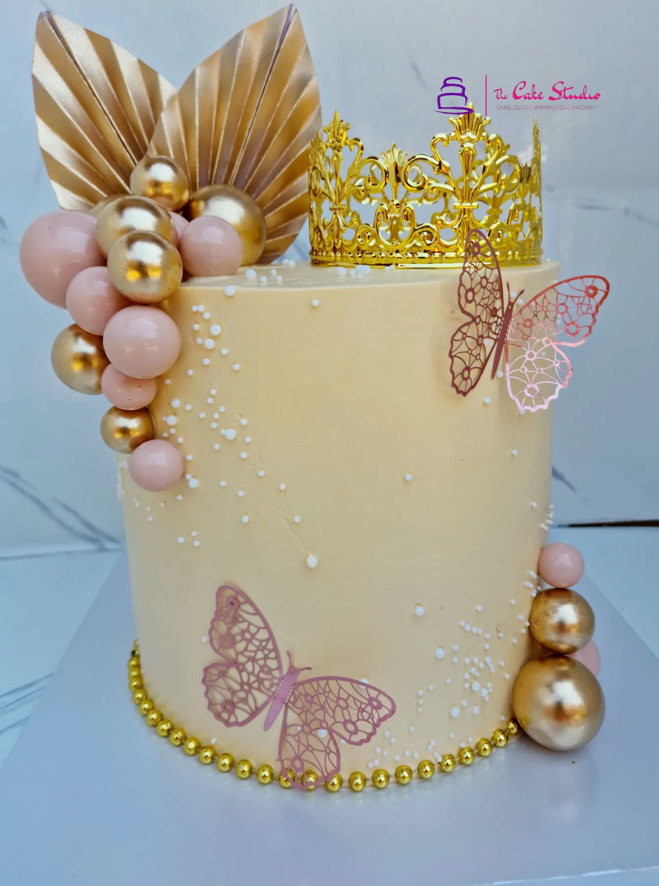 A red velvet cake with cream cheese frosting, baked by The Cake Studio Harare