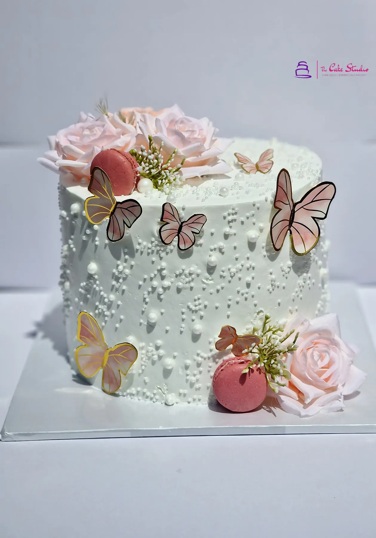 A corporate event cake with a printed company logo, ready for delivery in Harare